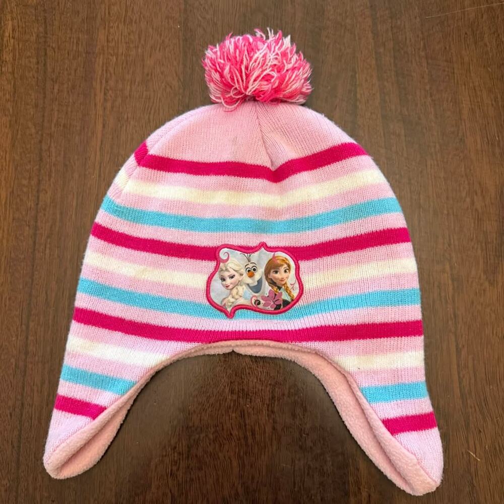 Disney Frozen Elsa Anna Olaf Earflap Beanie OSFM